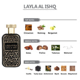 WEJDAN Layla Al Ishq Eau De Parfum For Men & Women - 100ml